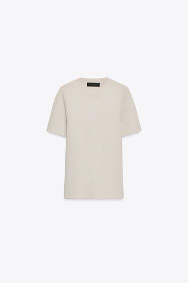 PLAIN KNIT SHORT SLEEVE TOP - Ice by Zara