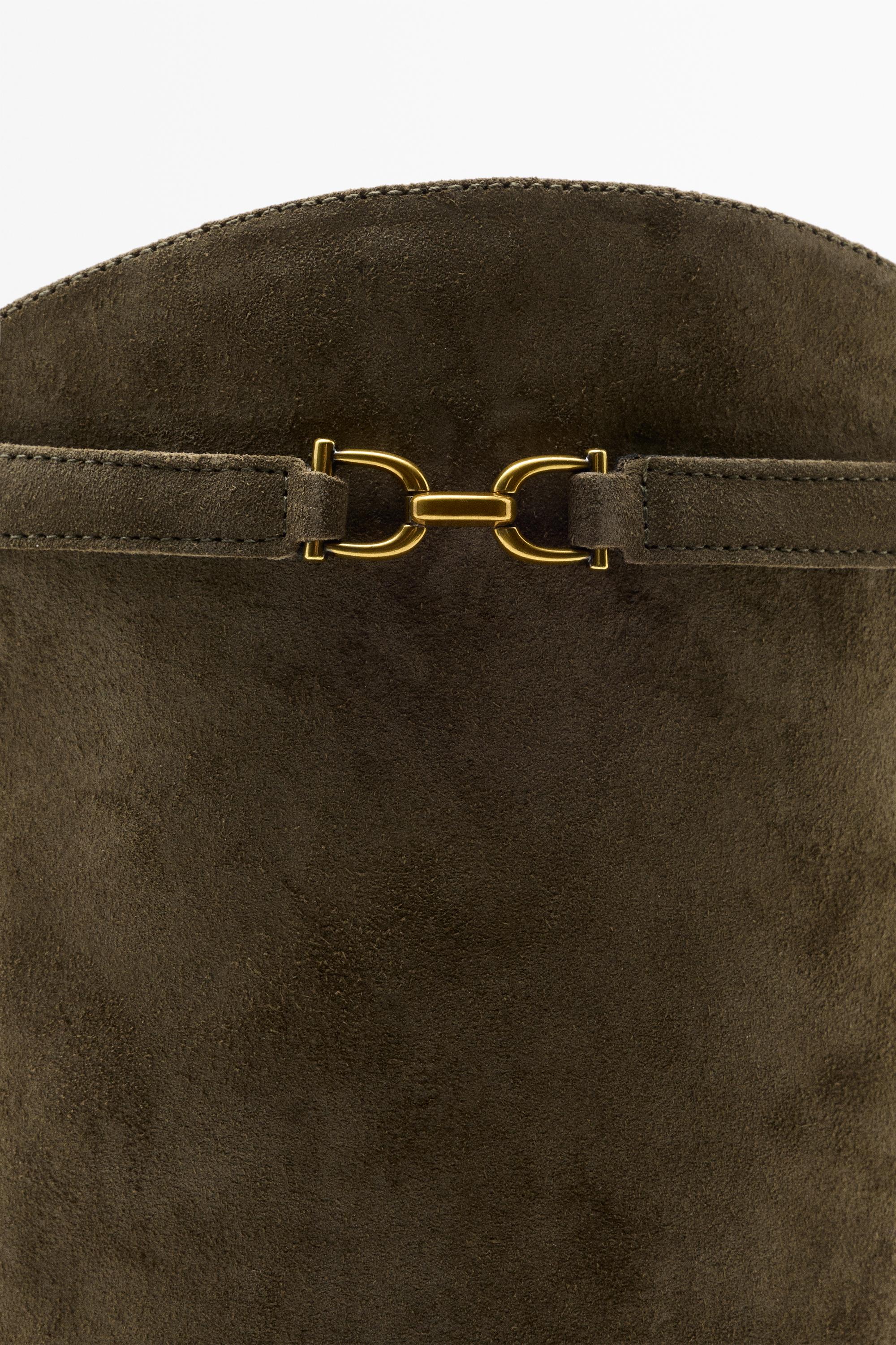 Bottes équestre en croûte de cuir huilées