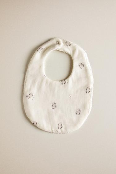 BUNNY BABY BIB - Cream by Zara