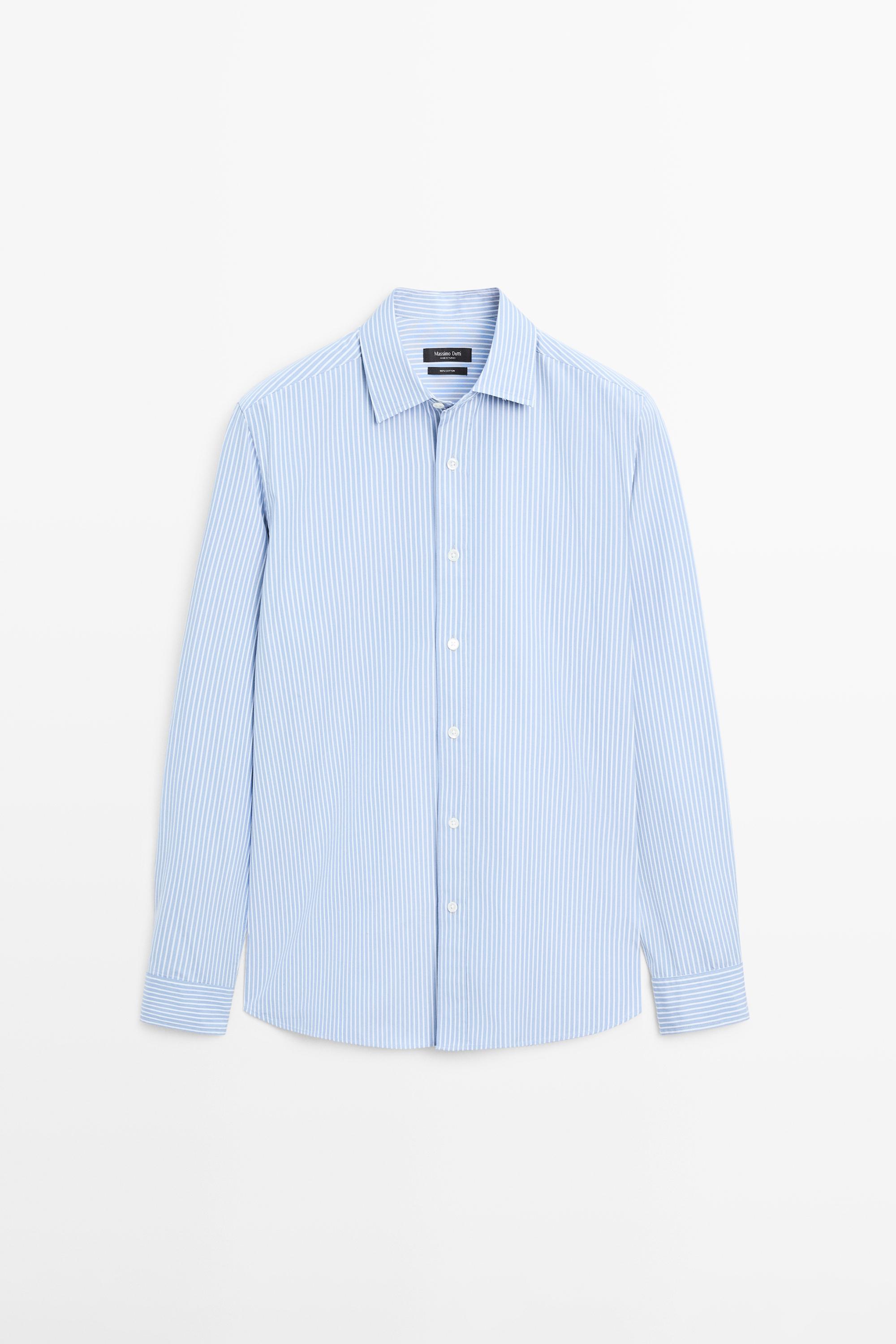 100% cotton poplin regular fit shirt