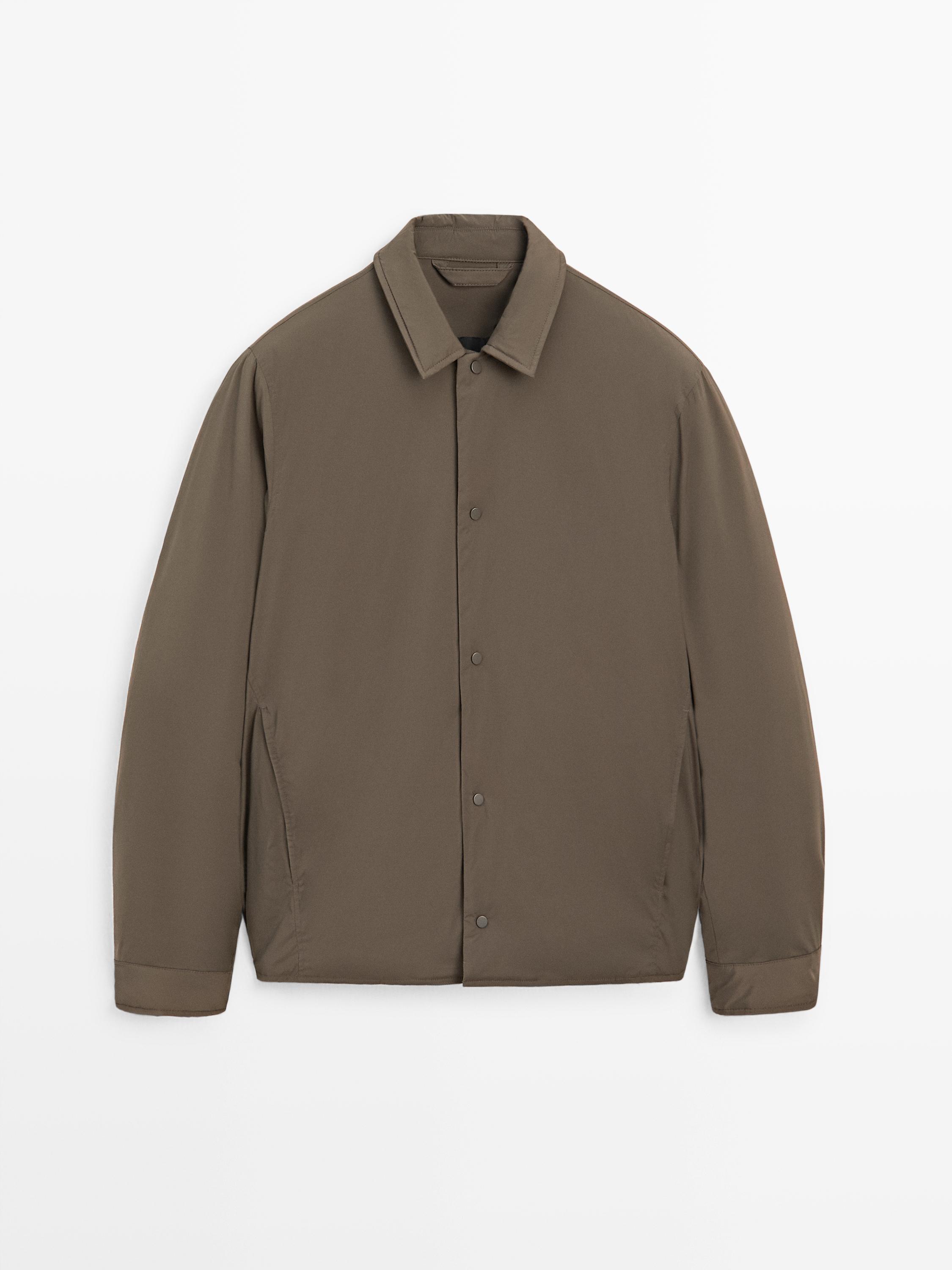 Lightweight water-repellent padded overshirt