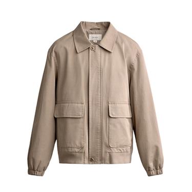 CHAMARRA REGULAR FIT ALGODÓN - Gris topo de Zara