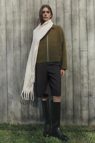 FLAT BOOTS - Maroon by Zara