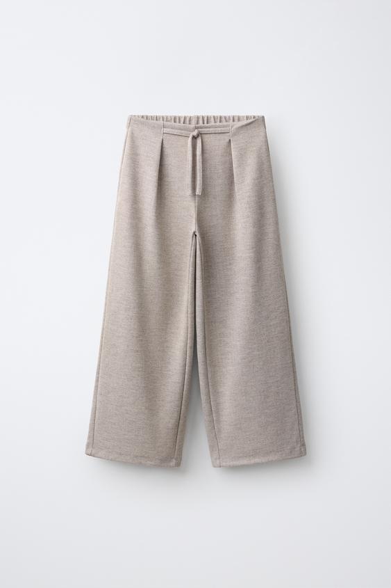 WIDE LEG-BUKSER I SOFT TOUCH - råhvid fra Zara - Billede 0