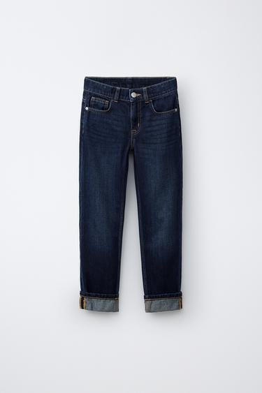 Zara STRAIGHT LEG JEANS - Blue