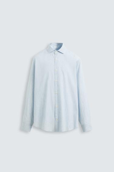 STRIPED TEXTURED SHIRT - white by Zara