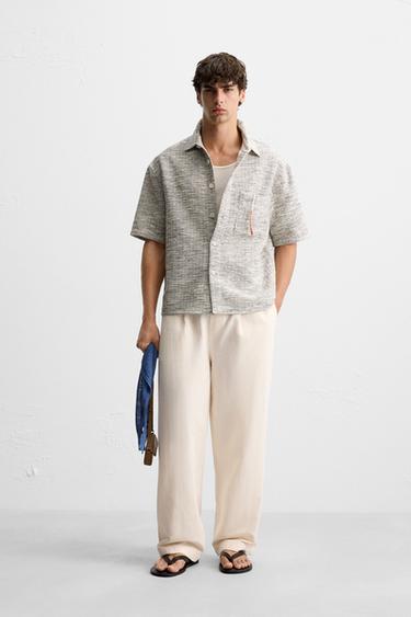 REGULAR FIT JOGGER WAIST TROUSERS - Ecru by Zara