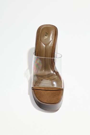 VINYL WEDGE - Brown by Zara