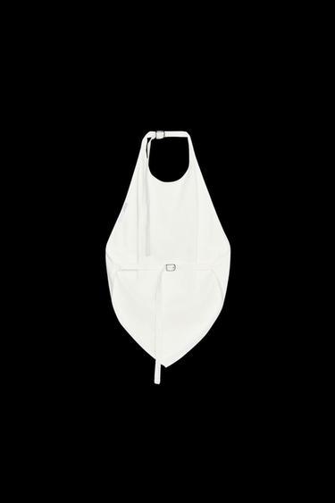 OPEN-BACK HALTER TOP - White by Zara