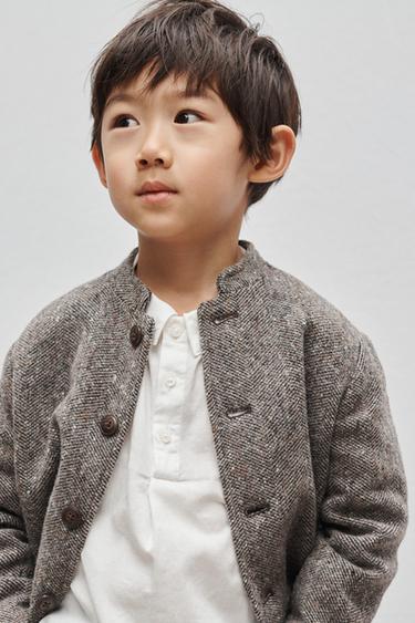 6-10 AÑOS/ ABRIGO CUELLO MAO CON LANA LIMITED EDITION  - Visón de Zara