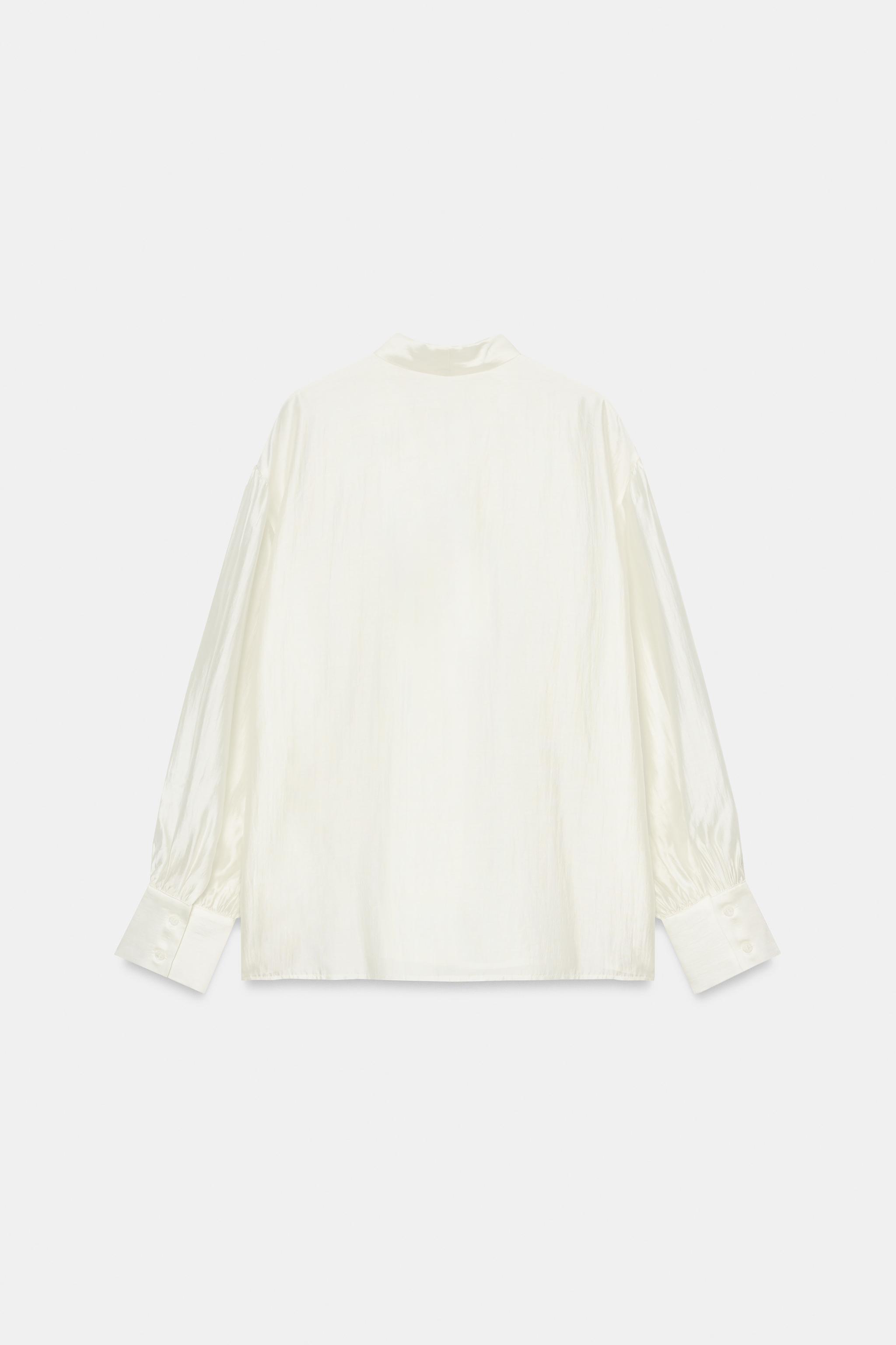 CHEMISE SATINÉE À LIENS ZW COLLECTION