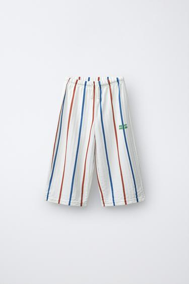 PANTALÓN ESTRUCTURA RAYAS - Crudo de Zara - Imagen 0