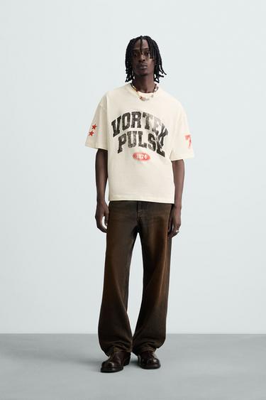 CAMISETA ESTAMPADOS LAVADOS - Gris azul de Zara - Imagen 0