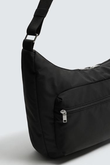 SAC PORTÉ ÉPAULE EN NYLON - Noir de Zara - Image 4