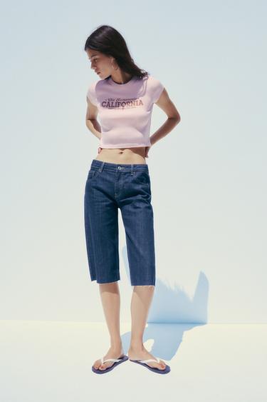 COTTON MODAL TEXT T-SHIRT - Pink by Zara - Image 0