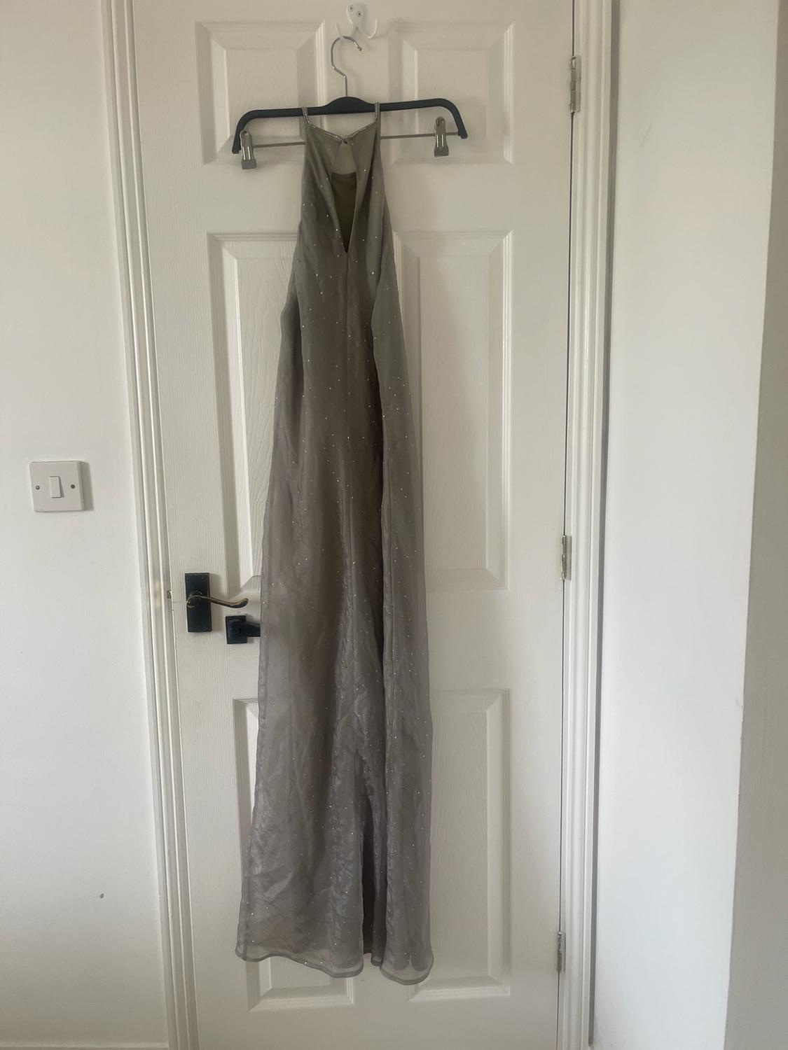 SHINY HALTER MIDI DRESS - Image 4