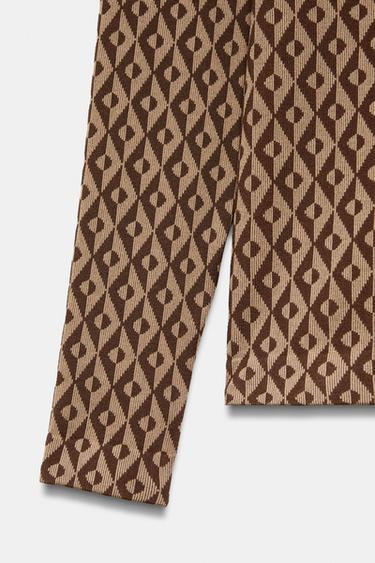 T-SHIRT THERMIQUE JACQUARD SEAMLESS THERMOLITE® CORE SKI COLLECTION - Marron clair de Zara - Image 7