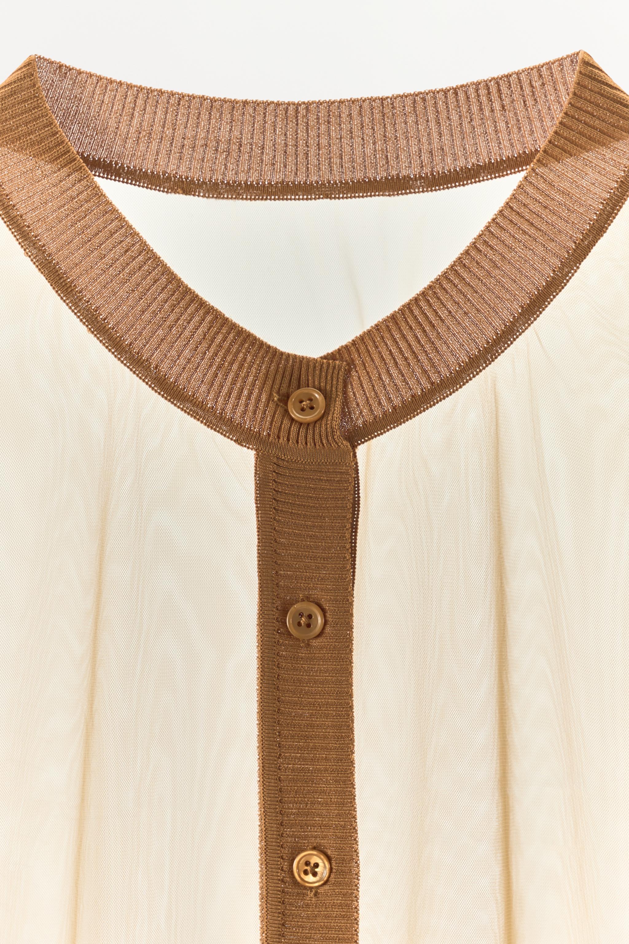COMBINED GEORGETTE AND KNIT JACKET