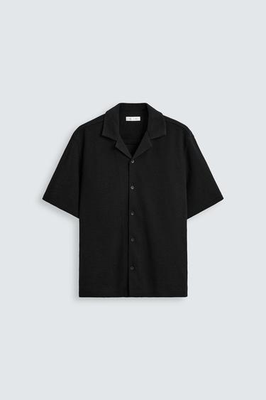 Zara TEXTURED SHIRT - Black