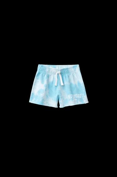 Zara TIE-DYE BERMUDA SHORTS - Blue - Image 0