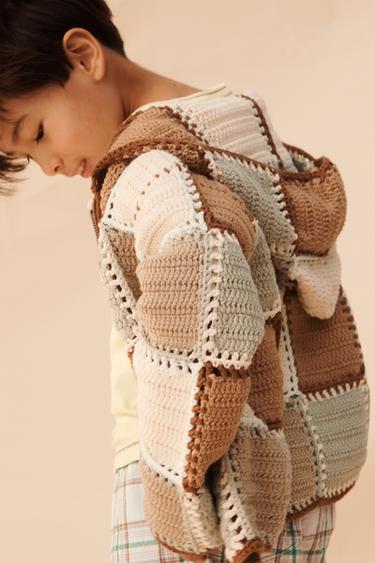 CROCHET HOODED CARDIGAN LIMITED EDITION - Multicoloured by Zara - Image 3