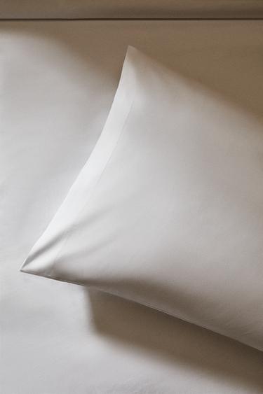 TAIE D’OREILLER PERCALE DE COTON (500 FILS) - Blanc de Zara - Image 1