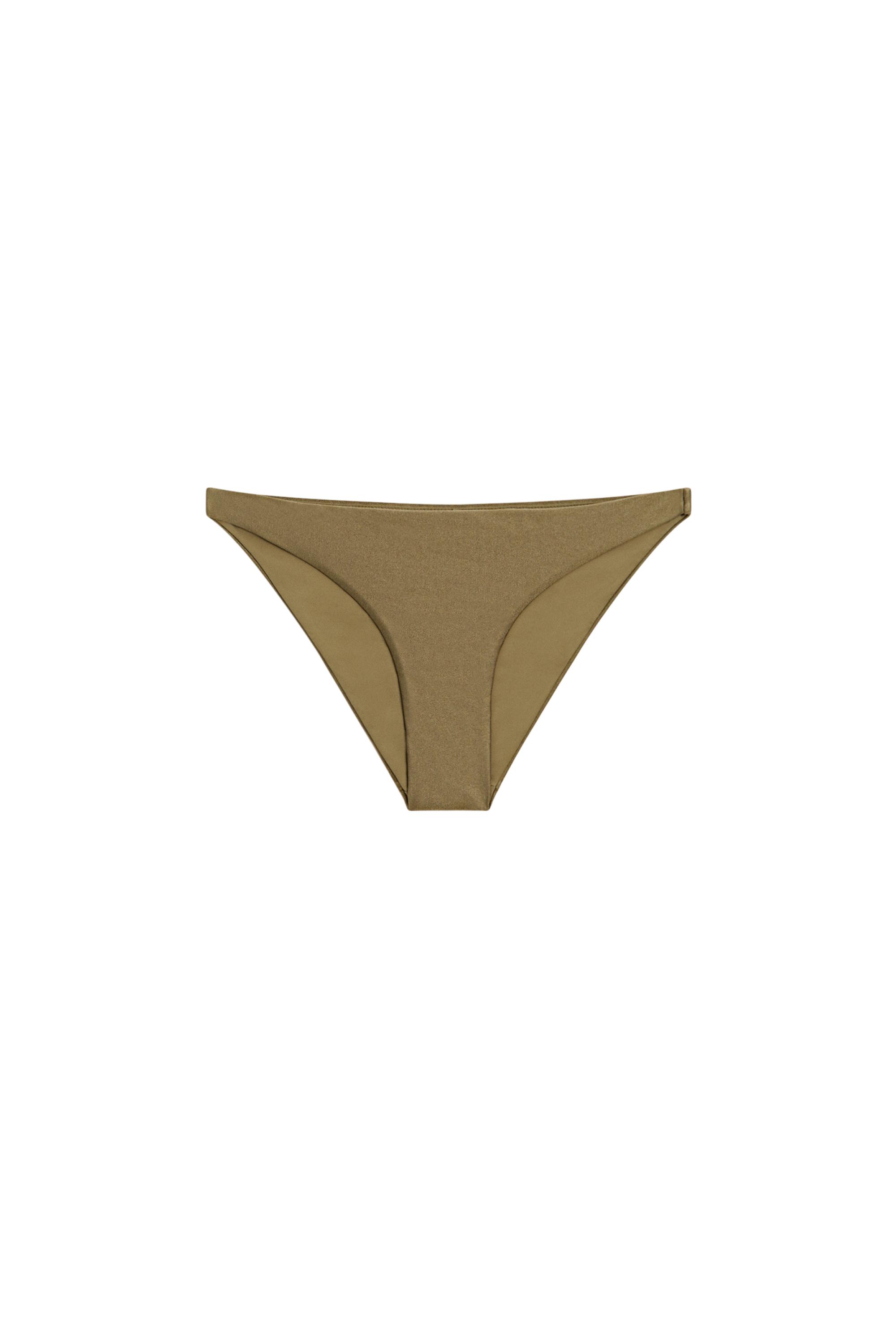 Shimmery bikini bottoms — Khaki