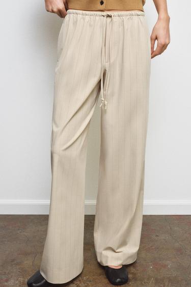 ZW COLLECTION STRIPED PYJAMA-STYLE TROUSERS - striped by Zara - Image 1
