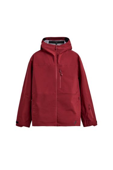 Zara SHELL SKI TECHNICAL JACKET RECCO® WATERPROOF - Red