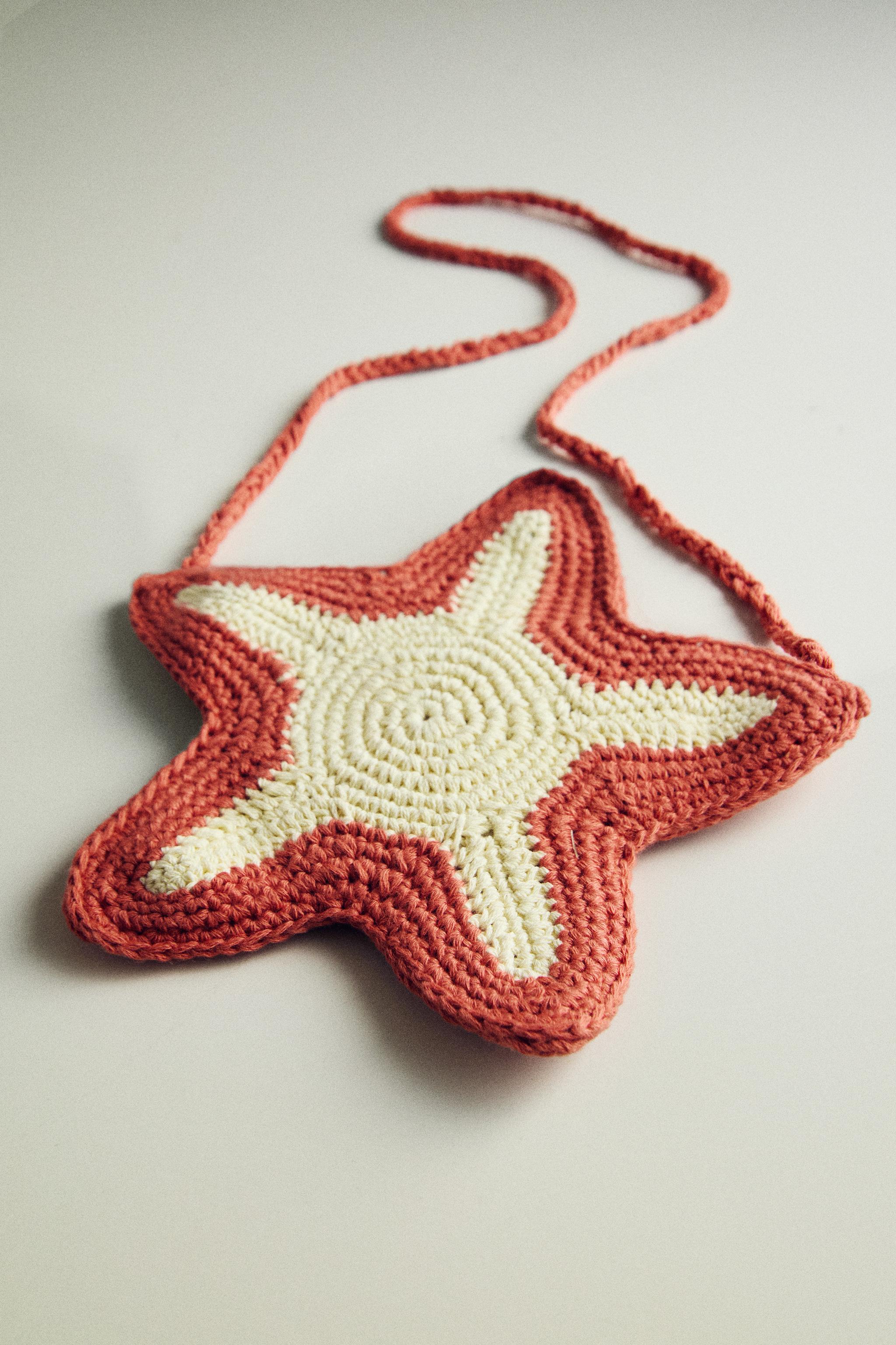 KIDS' KNITTED STAR BAG — Red