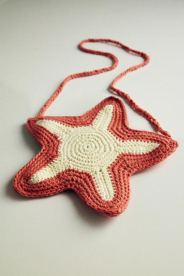 KNIT STAR CROSSBODY BAG - Red by Zara - Image 5