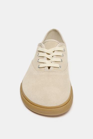 SUEDE BAREFOOT TRAINERS - Sand Brown by Zara - Image 4
