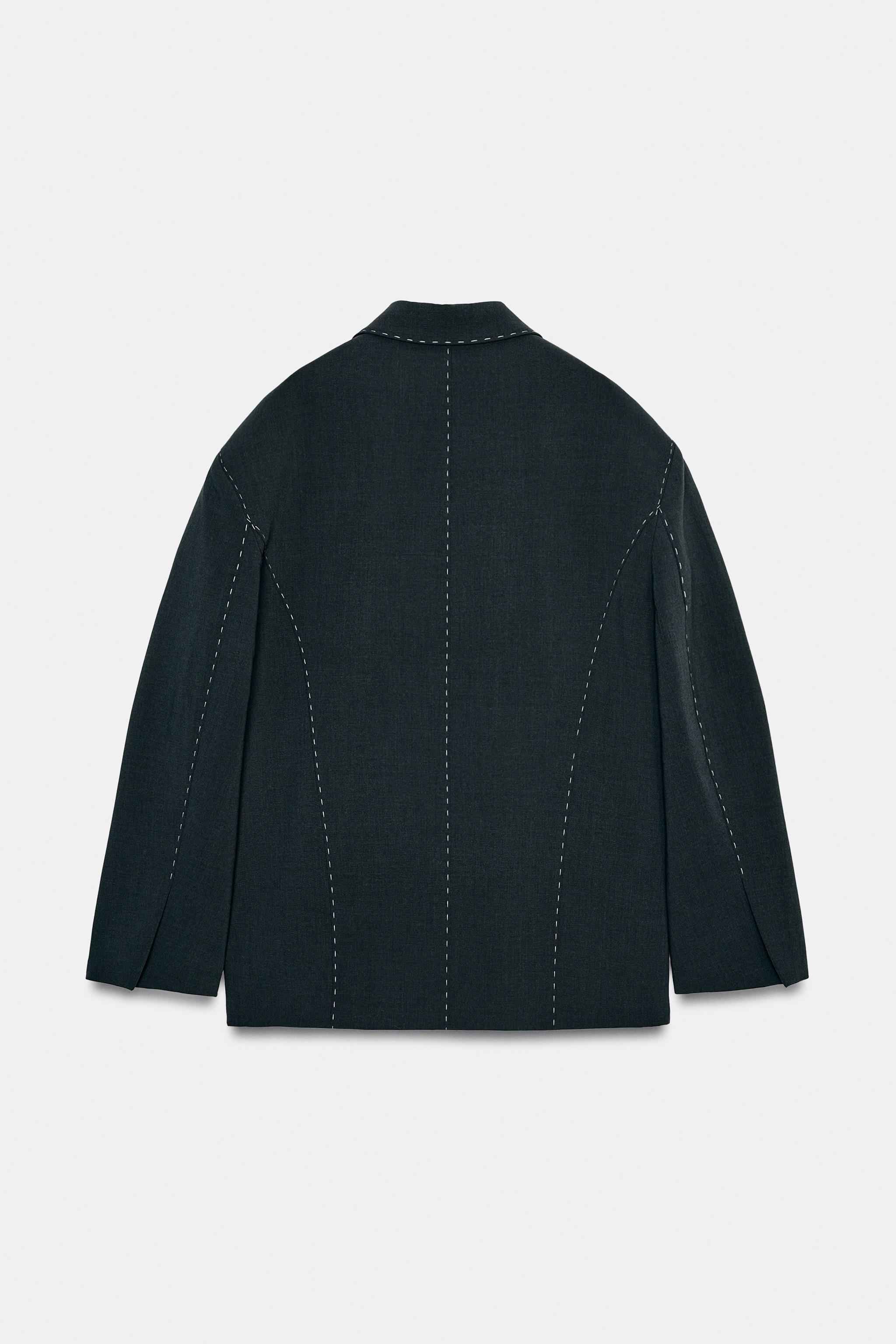 BLAZER OVERSIZE COUTURES CONTRASTÉES