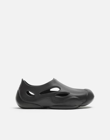 Zara 寬厚厚底涼鞋 - 黑色
