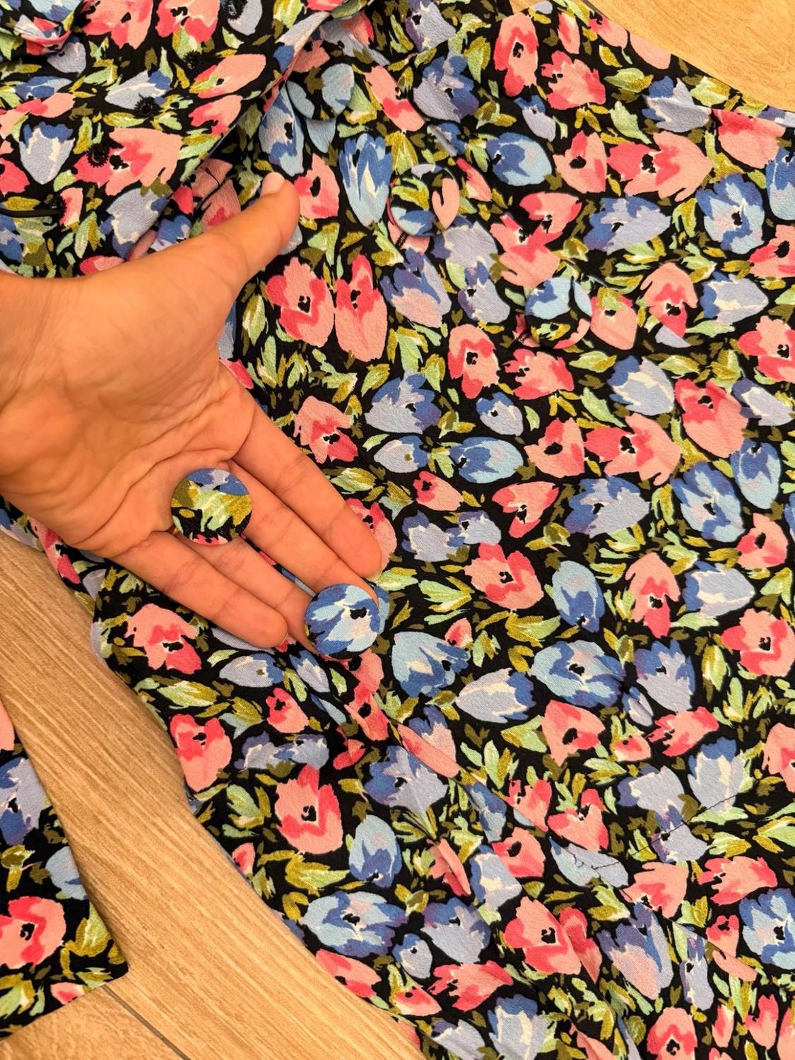 PRINTED DRESS WITH BELT - Image 6