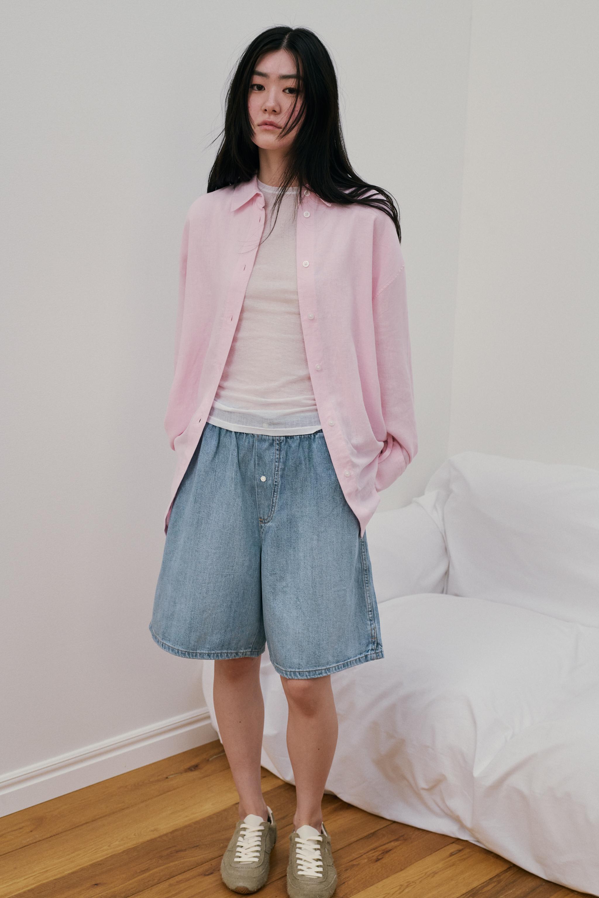 ZARA TRF デニムボクサーバミューダパンツ 5252/009 TRF デニムボクサーバミューダパンツ - ライトブルー | ZARA