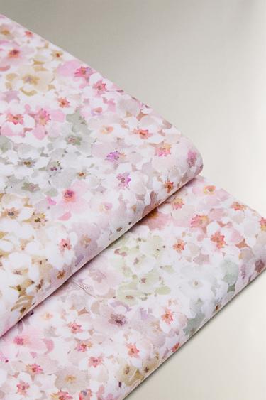 FLORAL PRINT FLAT SHEET - Pink de Zara - Image 4
