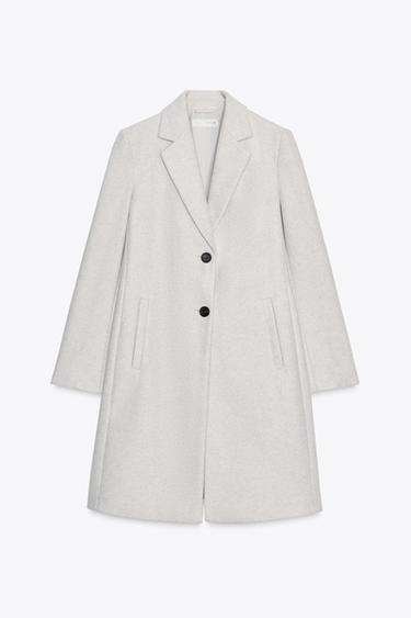 SOFT BUTTON COAT - Ecru by Zara