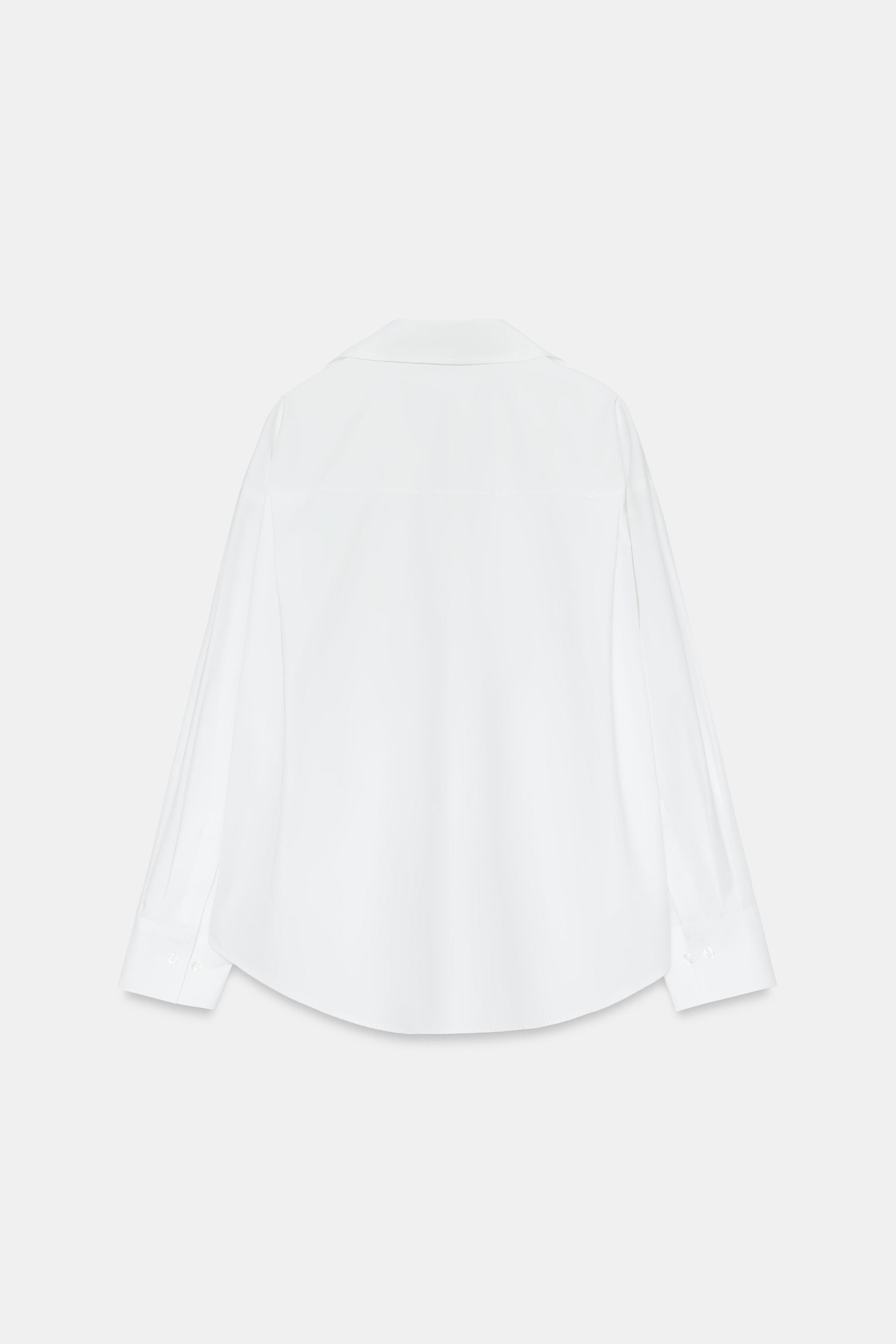 Zara Temel Poplin Gömlek görsel 3