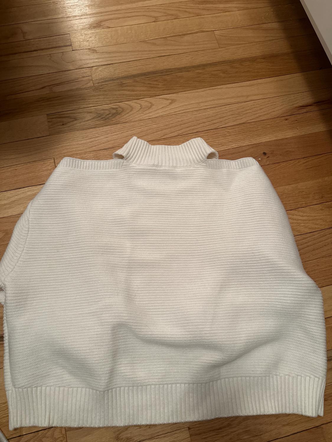 COLD SHOULDER RIBBED SWEATER - Image 3
