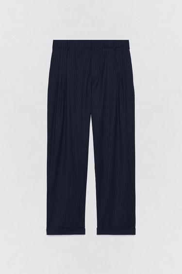 SOSHIOTSUKI x ZARA 핀스트라이프 수트 팬츠 - Zara 네이비