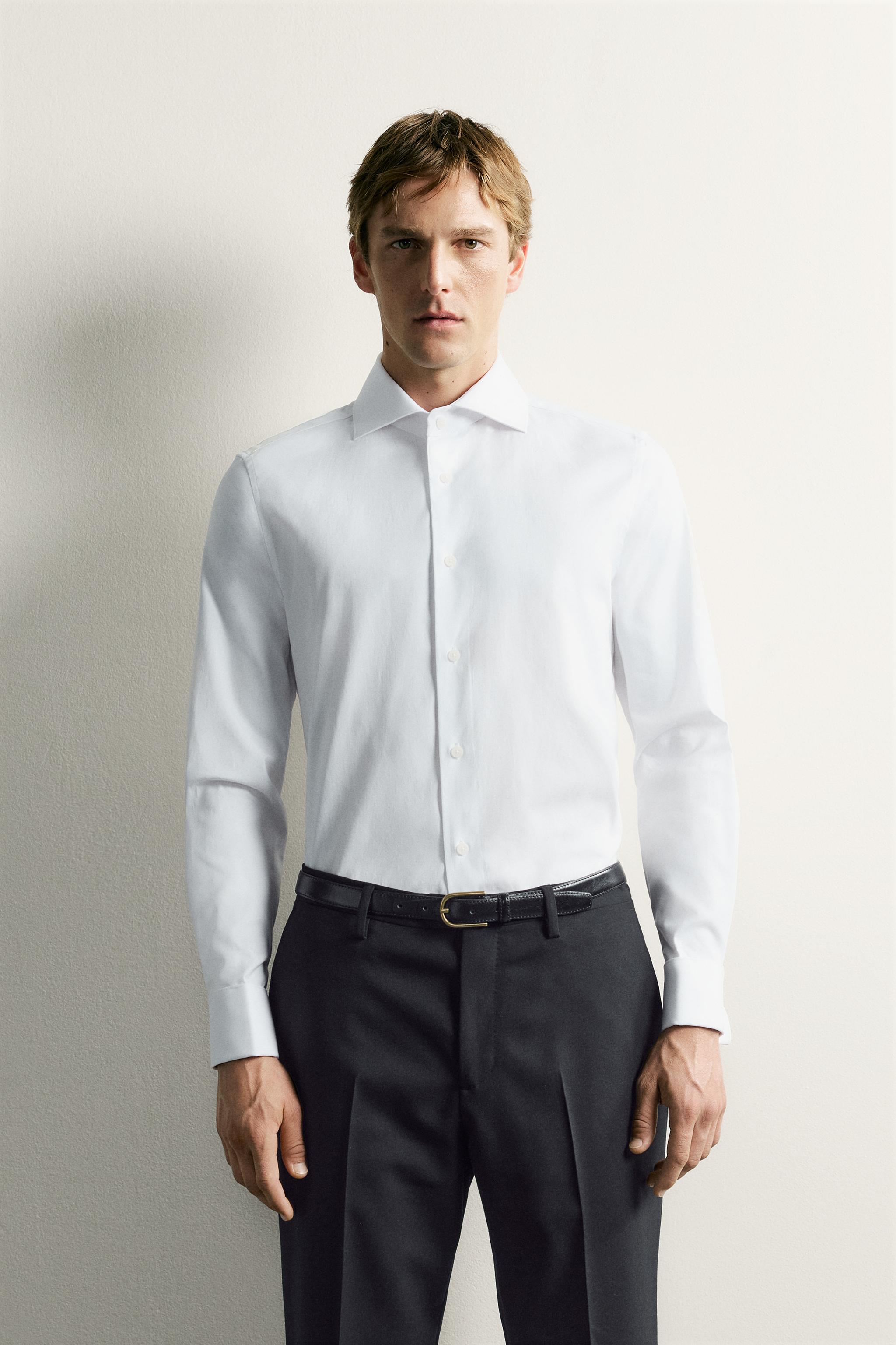 SLIM FIT DOUBLE CUFF SHIRT