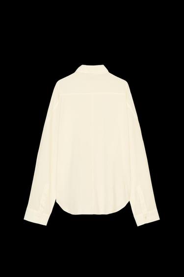 CAMISA MANGA MURCIÉLAGO - Blanco roto de Zara