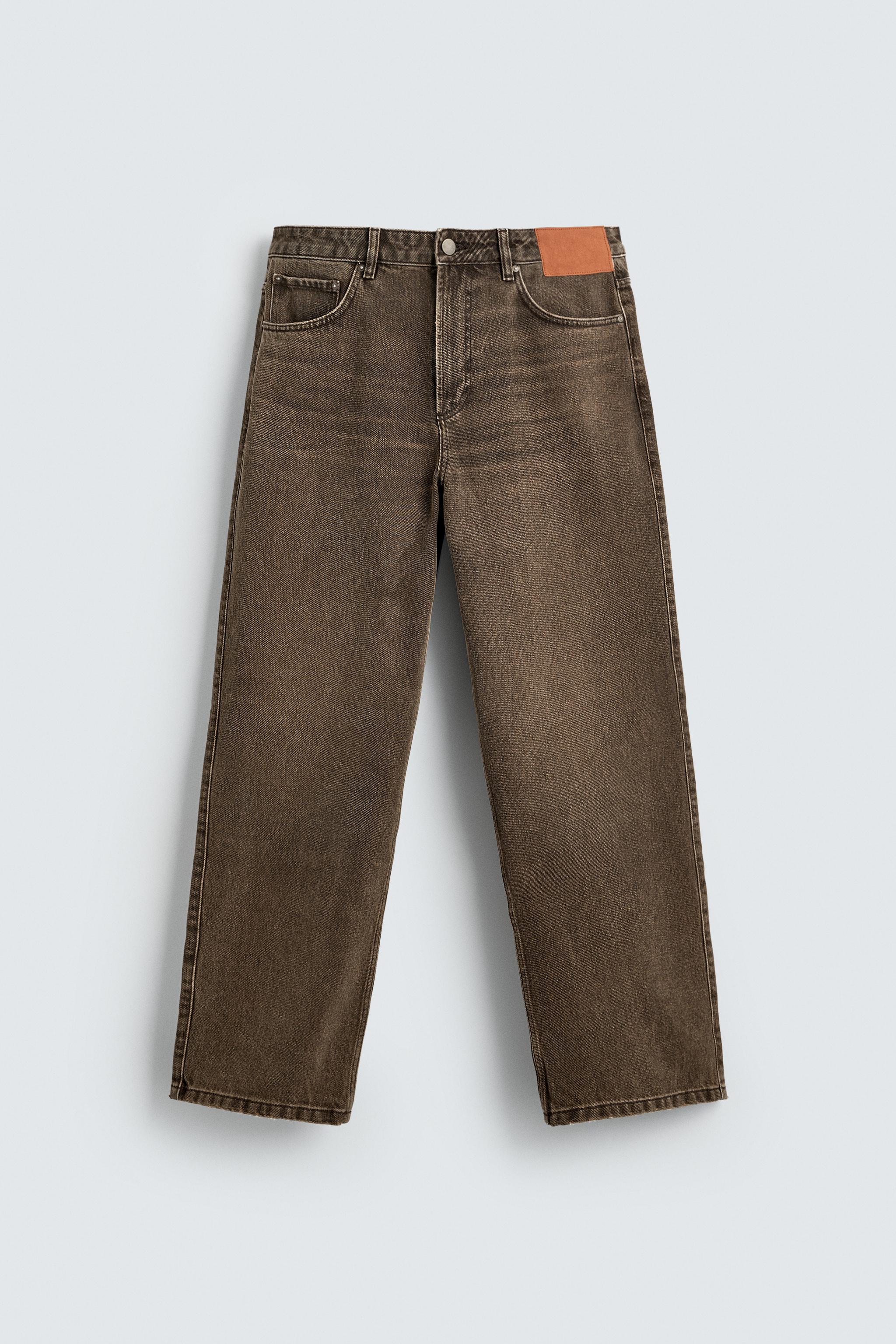 RELAXED FIT JEANS WITH WAXED EFFECT FINISH