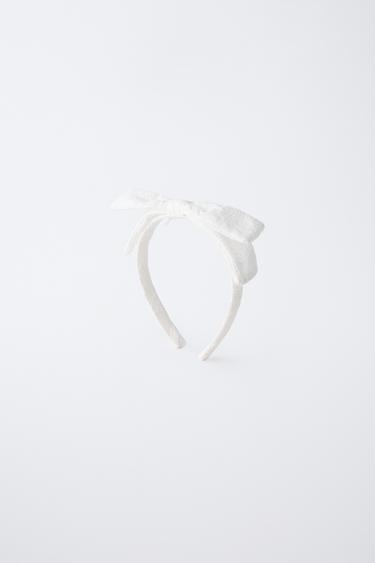 OPENWORK BOW HEADBAND - White by Zara