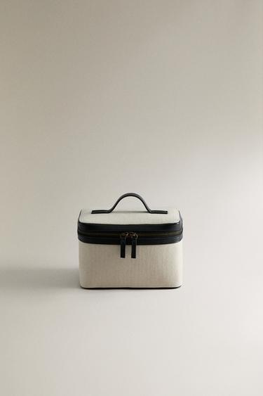 STABILES NECESSAIRE AUS CANVAS UND LEDER - Schwarz von Zara - Bild 0