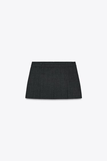 PLEATED MINI SKIRT - Dark grey by Zara - Image 0