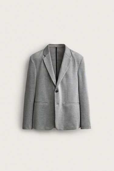 Zara NON-IRON TECHNICAL REGULAR FIT BLAZER - Gray