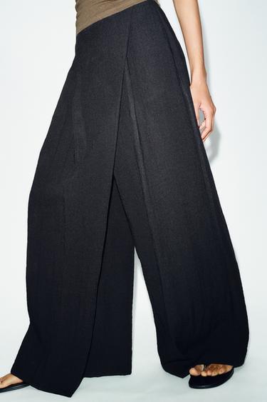 PANTALON PARÉO LARGE - Noir de Zara - Image 3