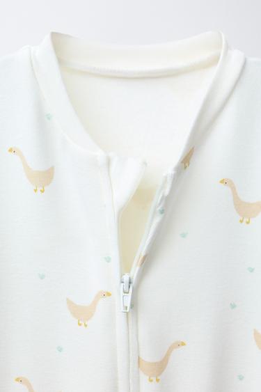 PYJAMA COMBINAISON CHAUD AVEC PIEDS CONVERTIBLES - Écru de Zara - Image 4